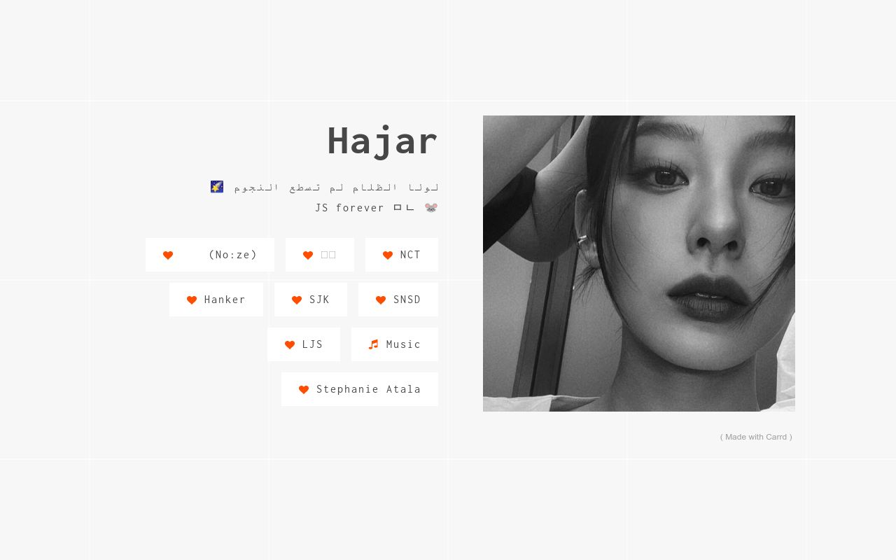 Carrd profile picture for @hajar